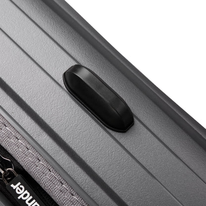 Fantana Hard Shell Polypropylene Suitcase 4 Wheels Travel Luggage Trolley Ultra Light Case Grey