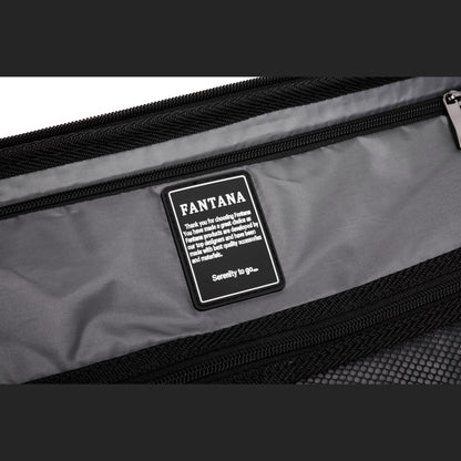 Fantana Hard Shell Polypropylene Suitcase 4 Wheels Travel Luggage Trolley Ultra Light Case Black