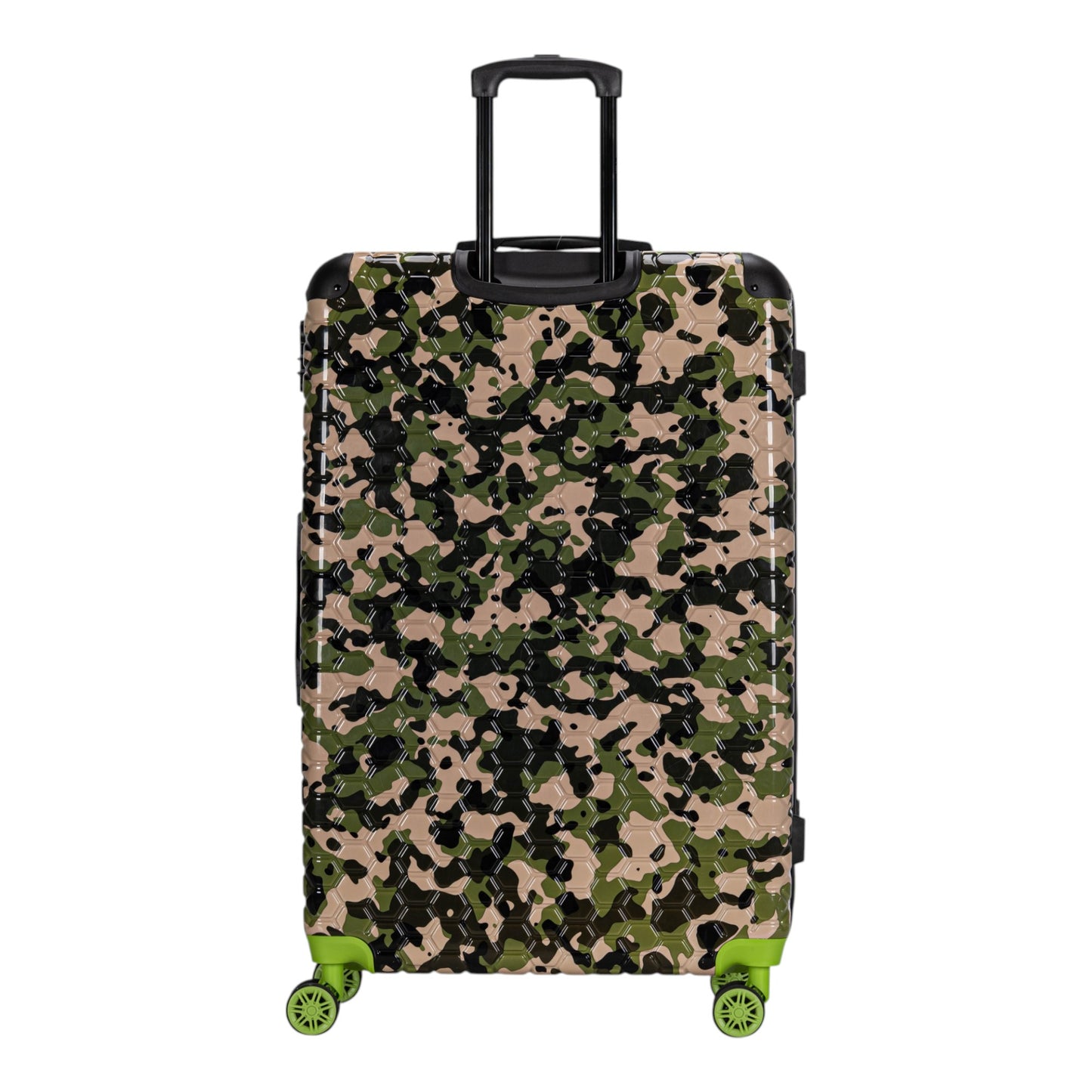 Eagle Camouflage Print Lightweight 4 Wheel ABS Hard Shell Luggage Suitcase Green