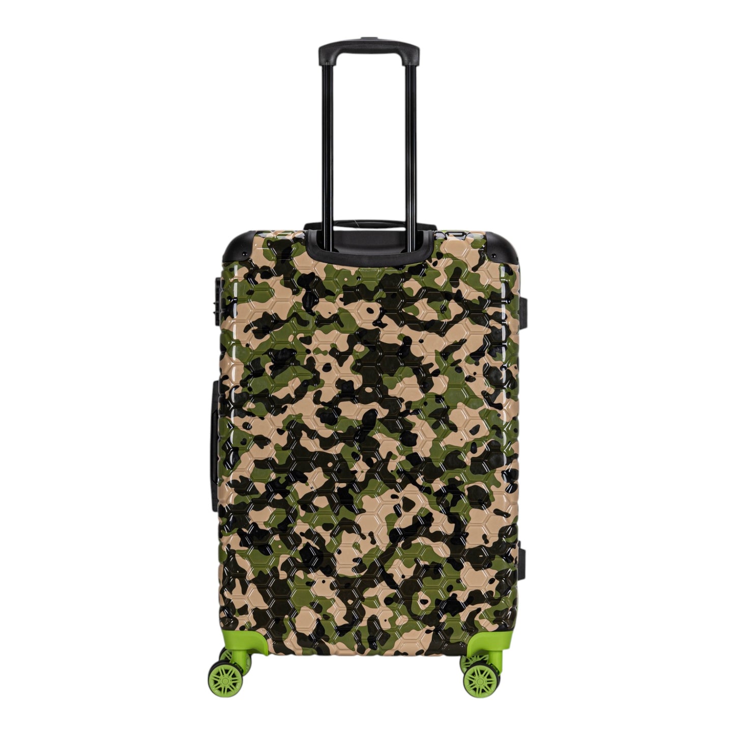 Eagle Camouflage Print Lightweight 4 Wheel ABS Hard Shell Luggage Suitcase Green