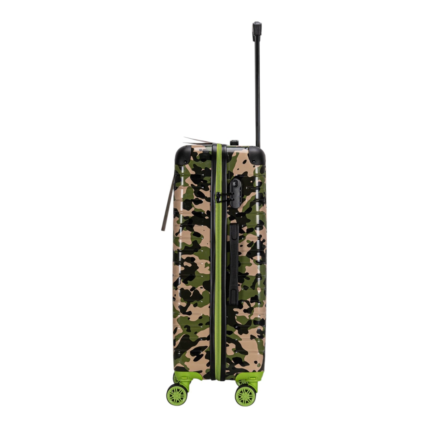 Eagle Camouflage Print Lightweight 4 Wheel ABS Hard Shell Luggage Suitcase Green