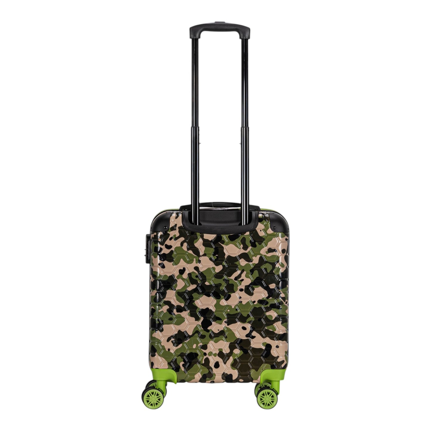 Eagle Camouflage Print Lightweight 4 Wheel ABS Hard Shell Luggage Suitcase Green