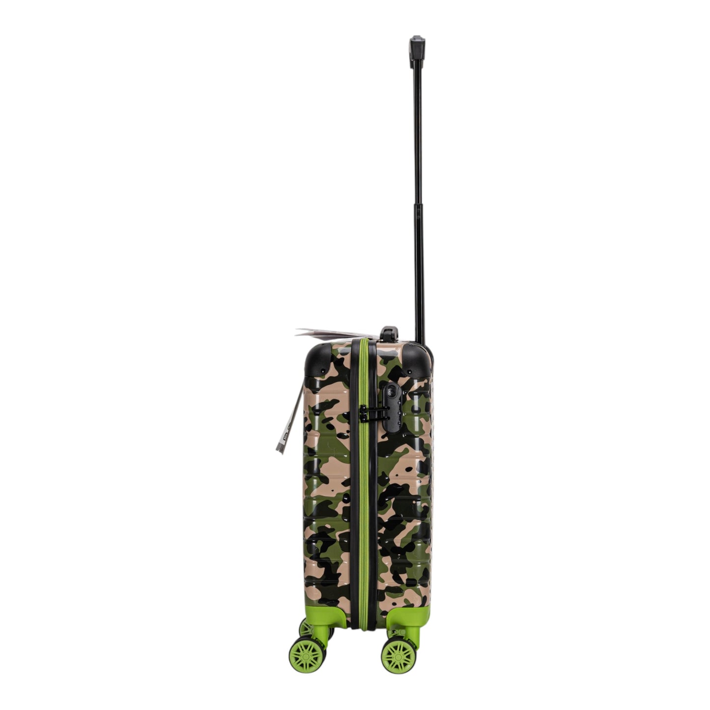 Eagle Camouflage Print Lightweight 4 Wheel ABS Hard Shell Luggage Suitcase Green