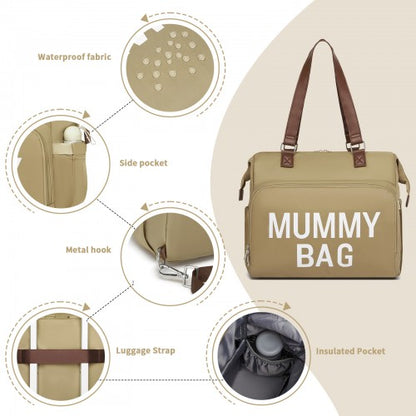Kono BCK2503 khaki tote bag – detail view 15