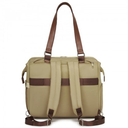 Kono BCK2503 khaki tote bag – rear view
