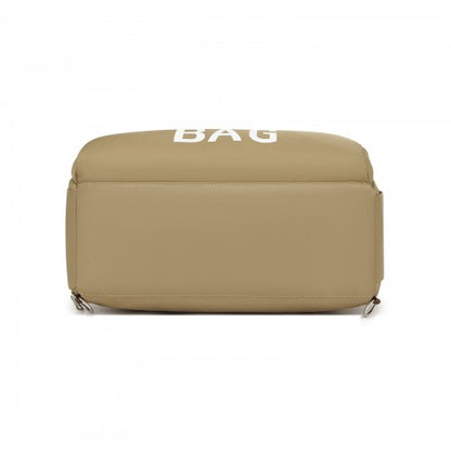 Kono BCK2503 khaki tote bag – detail view 4