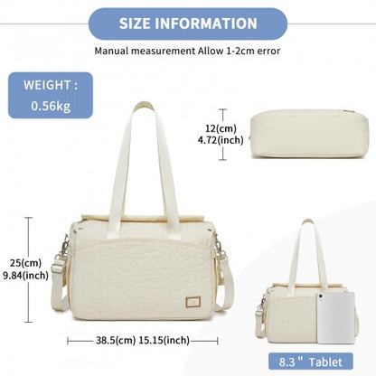 Miss Lulu BCM2517 beige bag – detail view 6