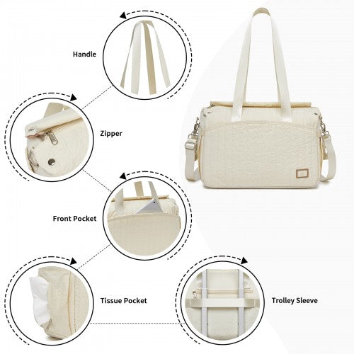 Miss Lulu BCM2517 beige bag – detail view 7