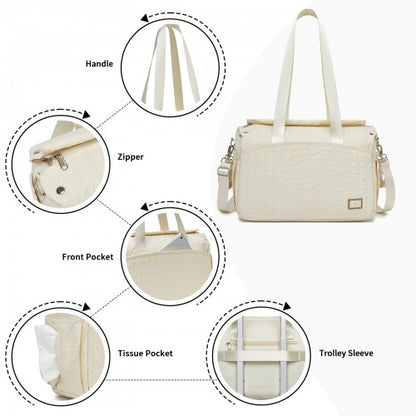 Miss Lulu BCM2517 beige bag – detail view 7