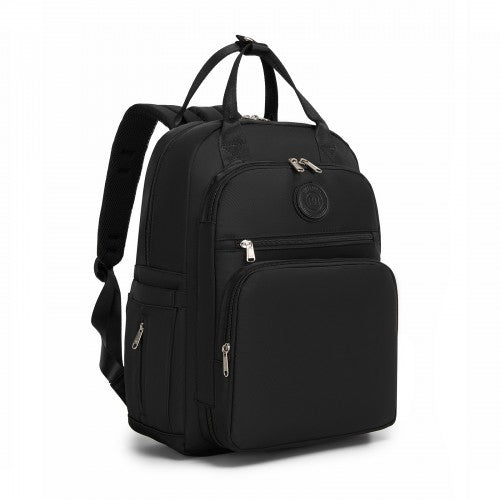 BCM2532 - Miss Lulu Stylish Multifunctional Baby Changing Backpack with Insulated Bottle Holders, Stroller Clips & Trolley Sleeve for Everyday & Travel