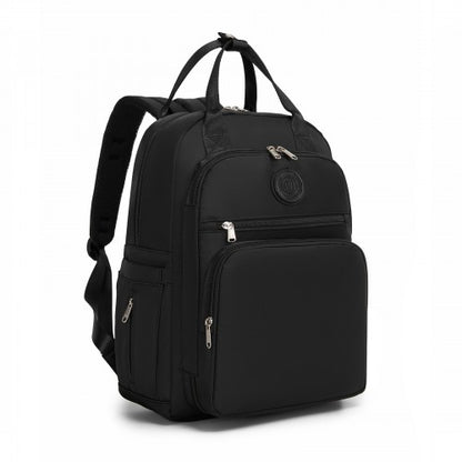 BCM2532 - Miss Lulu Stylish Multifunctional Baby Changing Backpack with Insulated Bottle Holders, Stroller Clips & Trolley Sleeve for Everyday & Travel