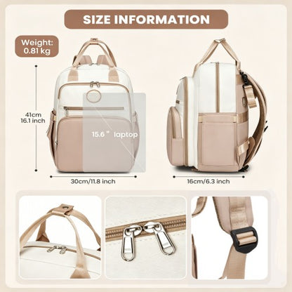 Miss Lulu BCM2532 khaki changing backpack – detail view 6