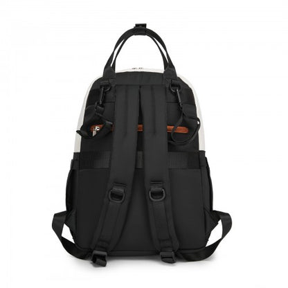 Miss Lulu BCM2532 black and beige changing backpack – detail view 4