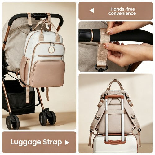 Miss Lulu BCM2532 khaki changing backpack – detail view 10