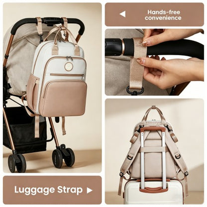 Miss Lulu BCM2532 khaki changing backpack – detail view 10