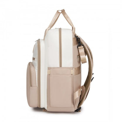 Miss Lulu BCM2532 khaki changing backpack – rear view