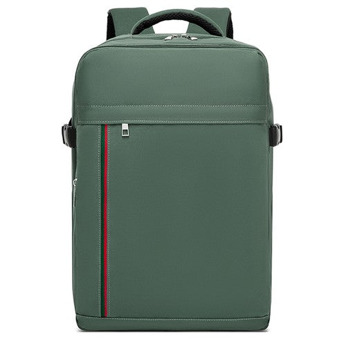 BPK2504 - Kono 20L Cabin Backpack with Red Trim for 15.6” Laptop – Water-Resistant Travel Daypack with Luggage Strap - Green