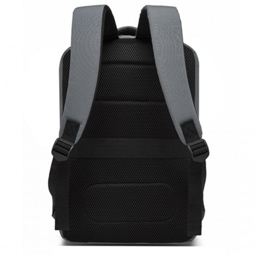 BPK2504 - Kono 20L Cabin Backpack with Red Trim for 15.6” Laptop – Water-Resistant Travel Daypack with Luggage Strap - Grey