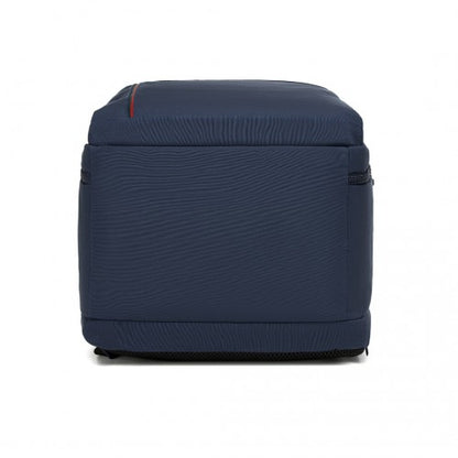 BPK2504 - Kono 20L Cabin Backpack with Red Trim for 15.6” Laptop – Water-Resistant Travel Daypack with Luggage Strap - Navy