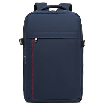 BPK2504 - Kono 20L Cabin Backpack with Red Trim for 15.6” Laptop – Water-Resistant Travel Daypack with Luggage Strap - Navy