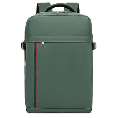 BPK2504 - Kono 20L Cabin Backpack with Red Trim for 15.6” Laptop – Water-Resistant Travel Daypack with Luggage Strap - Green
