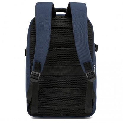 BPK2504 - Kono 20L Cabin Backpack with Red Trim for 15.6” Laptop – Water-Resistant Travel Daypack with Luggage Strap - Navy