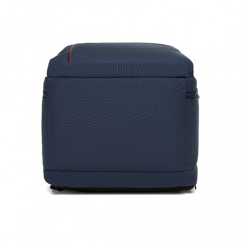 BPK2504 - Kono 20L Cabin Backpack with Red Trim for 15.6” Laptop – Water-Resistant Travel Daypack with Luggage Strap - Navy