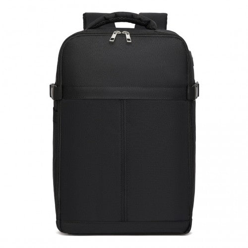 BPK2505 - Kono Urban Smart 15L Carry-On Backpack with Luggage Strap – Ideal for Travel, Work & Daily Commute - Black