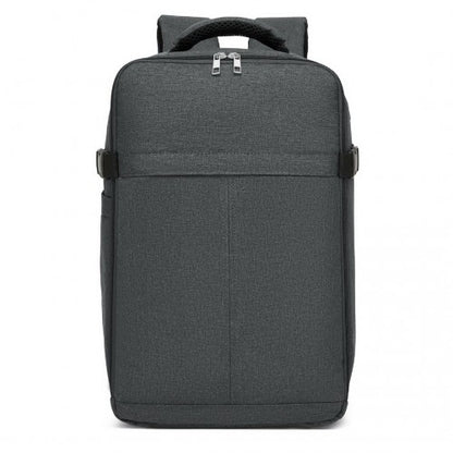 BPK2505 - Kono Urban Smart 15L Carry-On Backpack with Luggage Strap – Ideal for Travel, Work & Daily Commute - Dark Grey