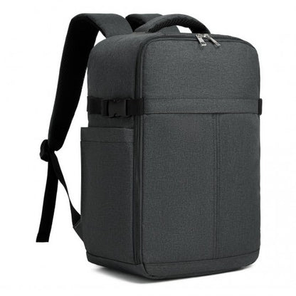 BPK2505 - Kono Urban Smart 15L Carry-On Backpack with Luggage Strap – Ideal for Travel, Work & Daily Commute - Dark Grey