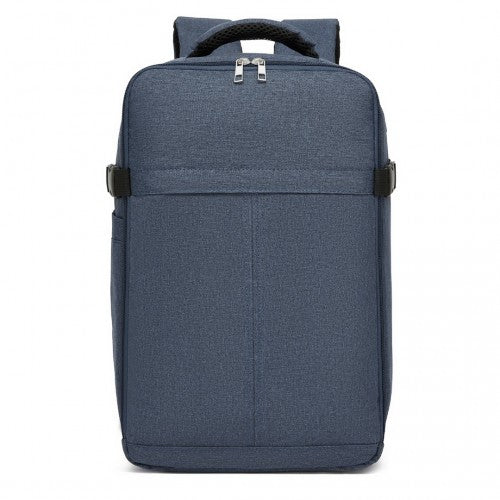 BPK2505 - Kono Urban Smart 15L Carry-On Backpack with Luggage Strap – Ideal for Travel, Work & Daily Commute - Navy