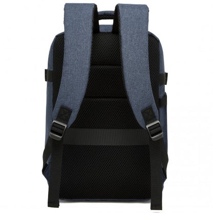 BPK2505 - Kono Urban Smart 15L Carry-On Backpack with Luggage Strap – Ideal for Travel, Work & Daily Commute - Navy