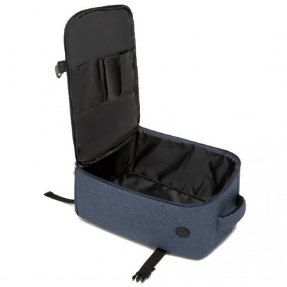 BPK2505 - Kono Urban Smart 15L Carry-On Backpack with Luggage Strap – Ideal for Travel, Work & Daily Commute - Navy