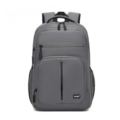 BPK2518 - Kono Laptop Backpack with 15.6" Laptop Compartment, Comfortable & Durable for Work and Business Trips - Grey