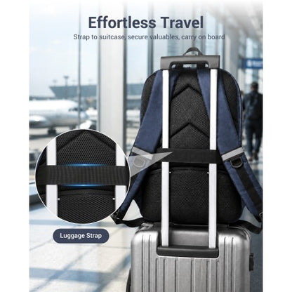 BPK2518 - Kono Laptop Backpack with 15.6" Laptop Compartment, Comfortable & Durable for Work and Business Trips - Navy