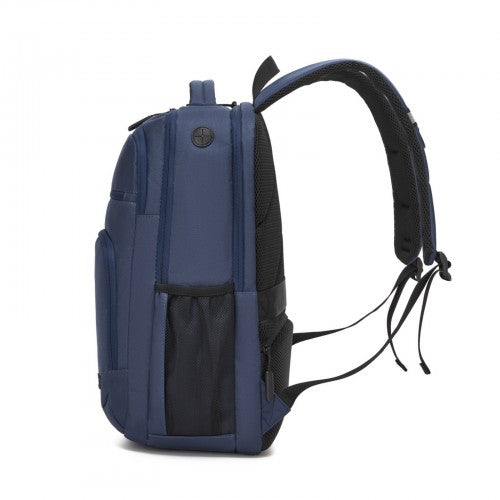 BPK2518 - Kono Laptop Backpack with 15.6" Laptop Compartment, Comfortable & Durable for Work and Business Trips - Navy