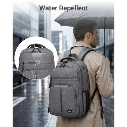 BPK2518 - Kono Laptop Backpack with 15.6" Laptop Compartment, Comfortable & Durable for Work and Business Trips - Grey
