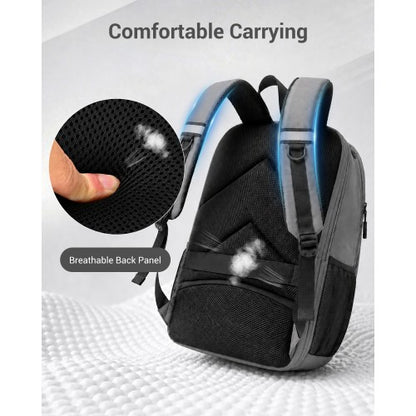 BPK2518 - Kono Laptop Backpack with 15.6" Laptop Compartment, Comfortable & Durable for Work and Business Trips - Grey