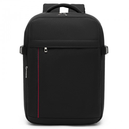 BPK2524 - Kono Spacious and Organised Personal-Item Backpack (40×30×20) with 15.6" Laptop Sleeve, Clamshell Main - Black