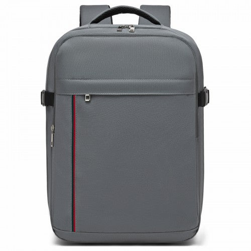 BPK2524 - Kono Spacious and Organised Personal-Item Backpack (40×30×20) with 15.6" Laptop Sleeve, Clamshell Main - Grey