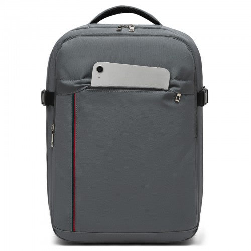BPK2524 - Kono Spacious and Organised Personal-Item Backpack (40×30×20) with 15.6" Laptop Sleeve, Clamshell Main - Grey
