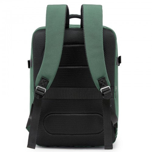 BPK2524 - Kono Spacious and Organised Personal-Item Backpack (40×30×20) with 15.6" Laptop Sleeve, Clamshell Main - Green
