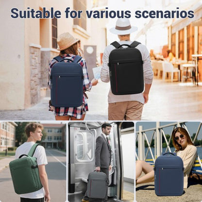 BPK2524 - Kono Spacious and Organised Personal-Item Backpack (40×30×20) with 15.6" Laptop Sleeve, Clamshell Main - Black