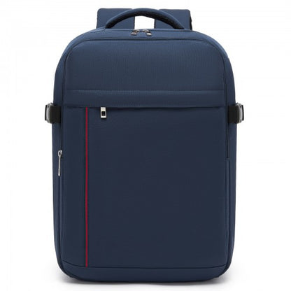 BPK2524 - Kono Spacious and Organised Personal-Item Backpack (40×30×20) with 15.6" Laptop Sleeve, Clamshell Main - Navy