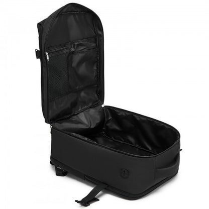 BPK2524 - Kono Spacious and Organised Personal-Item Backpack (40×30×20) with 15.6" Laptop Sleeve, Clamshell Main - Black