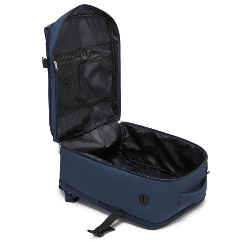 BPK2524 - Kono Spacious and Organised Personal-Item Backpack (40×30×20) with 15.6" Laptop Sleeve, Clamshell Main - Navy