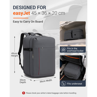 BPK2524L - Kono 32L Upgraded Large Cabin Backpack for 17.3 Inch Laptop