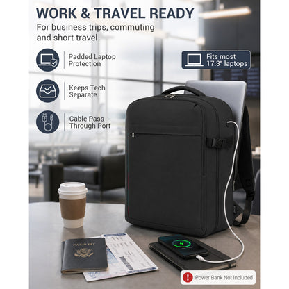 BPK2524L - Kono 32L Upgraded Large Cabin Backpack for 17.3 Inch Laptop