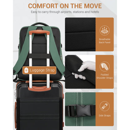 BPK2524L - Kono 32L Upgraded Large Cabin Backpack for 17.3 Inch Laptop