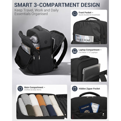 BPK2524L - Kono 32L Upgraded Large Cabin Backpack for 17.3 Inch Laptop